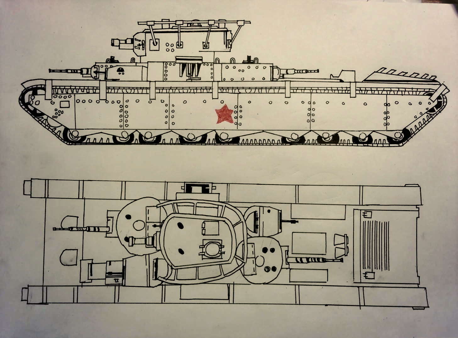 T35重型坦克武器配置 多炮塔设计的优缺点